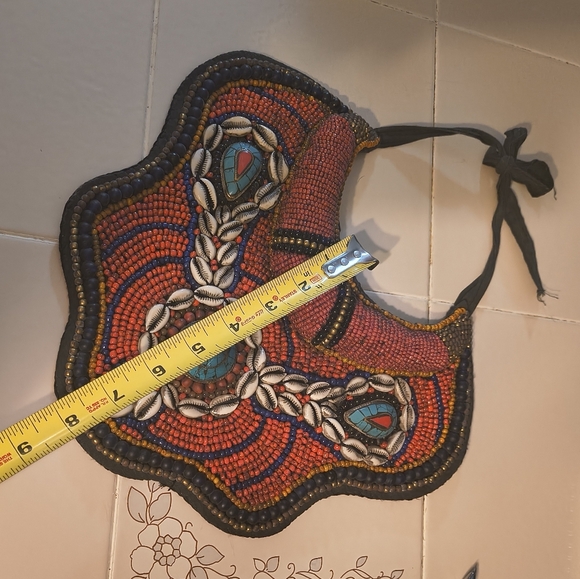 Tibetan Tribal Bib Wearable Art Ethnic Jewelry. - Picture 9 of 9